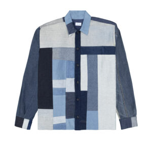 Denim blocking jacket